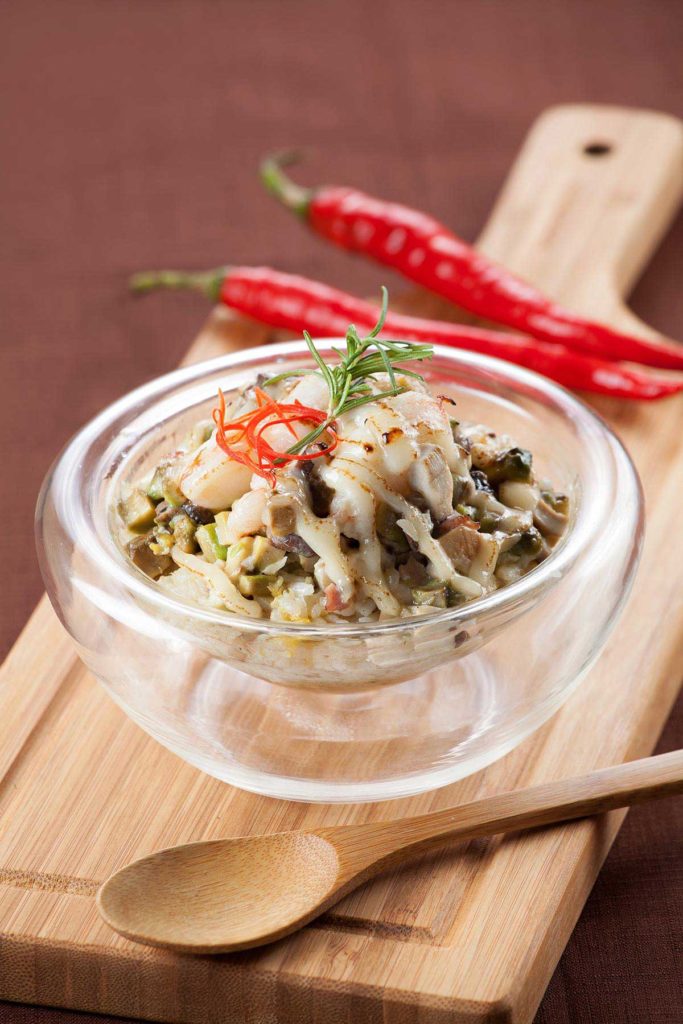 美式牛油果蟹肉炒飯相片