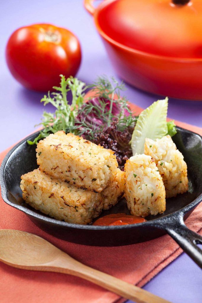 美式番紅花風味起士米堡相片