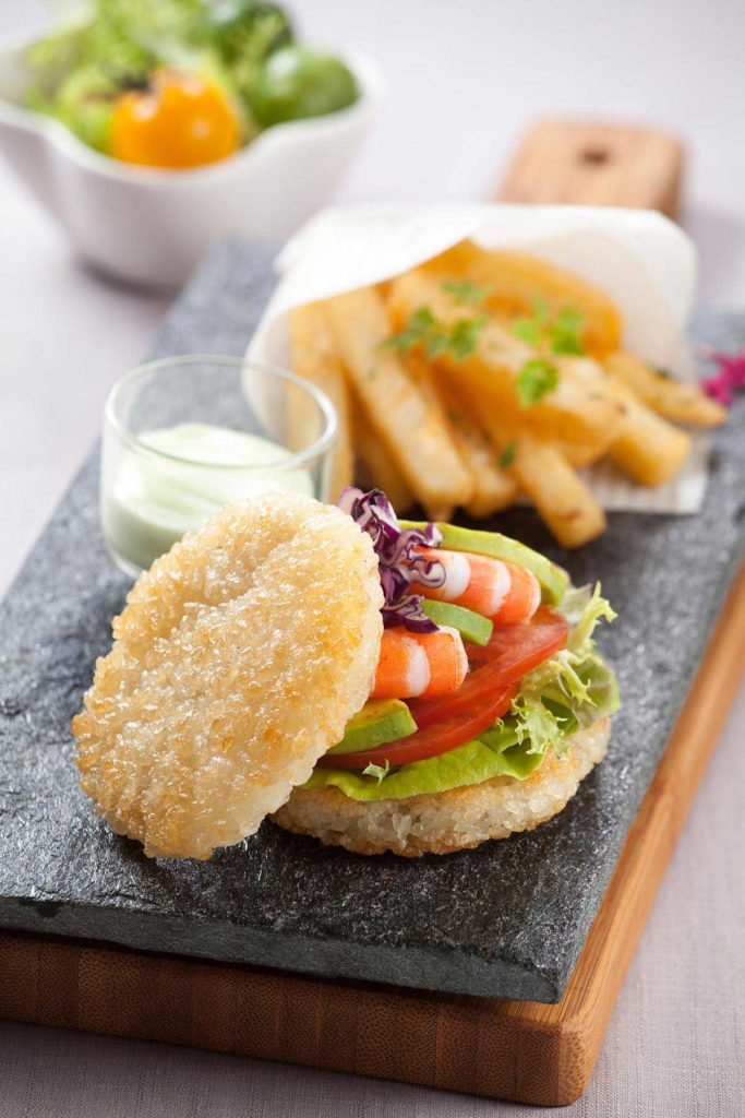 美式鮮蝦米漢堡相片